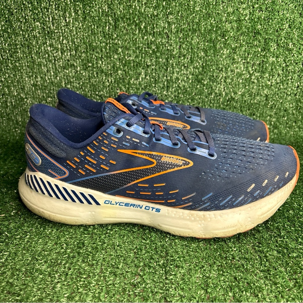 Brooks Glycerin 20 Mens Size 11.5 Shoes Blue Orange‎ Gym Running
